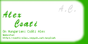 alex csati business card